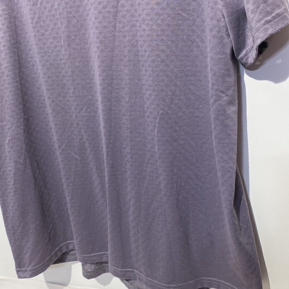 Nike Men's Gray Dri-Fit Textured Swoosh Logo Short Sleeve Athletic T-Shirt XL - Picture 5 of 10